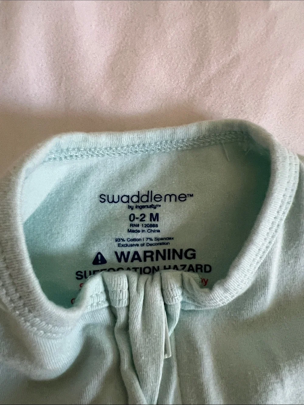 SwaddleMe Mint Green Zip-Up Infant Swaddle